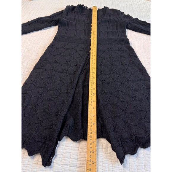St. John Collection Black Knit Button-Down Long Sleeve Long Cardigan SZ 2 - Picture 11 of 11